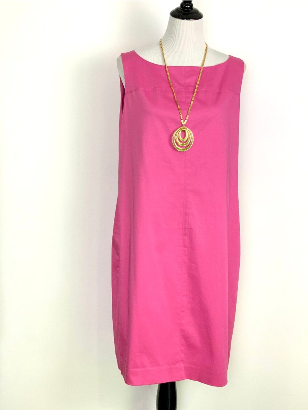 Lauren Ralph Lauren Pink Cotton Shift  Career Party Dress Sz 14